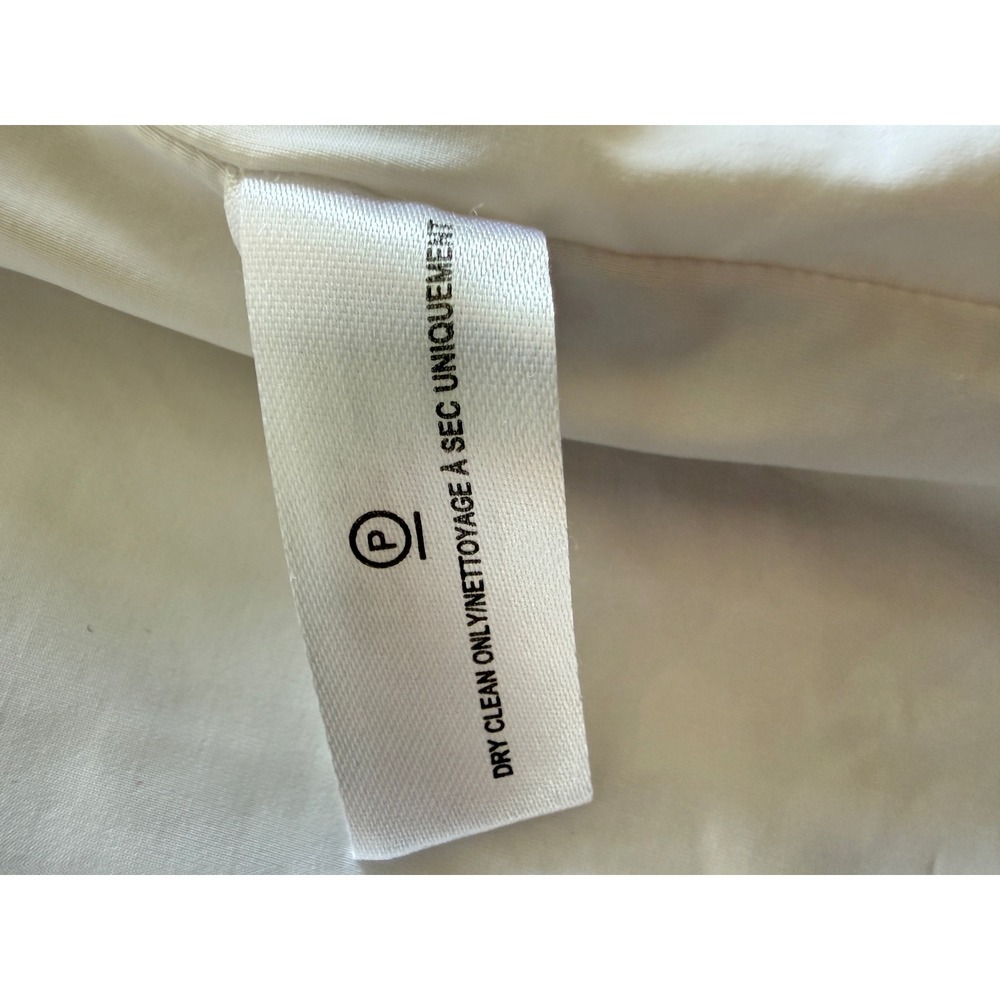 Fleur du Mal Fromt Snap Midi Dress Women Small White Ribbed Cotton Adjustable - Picture 8 of 15